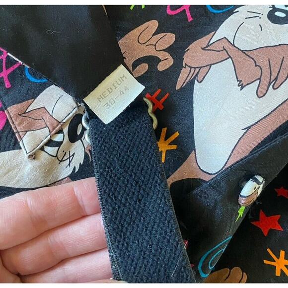 Looney Tunes Balancine Mens Size 38-44 Vintage 94 Taz Open Back Adjustable Strap - Picture 3 of 9